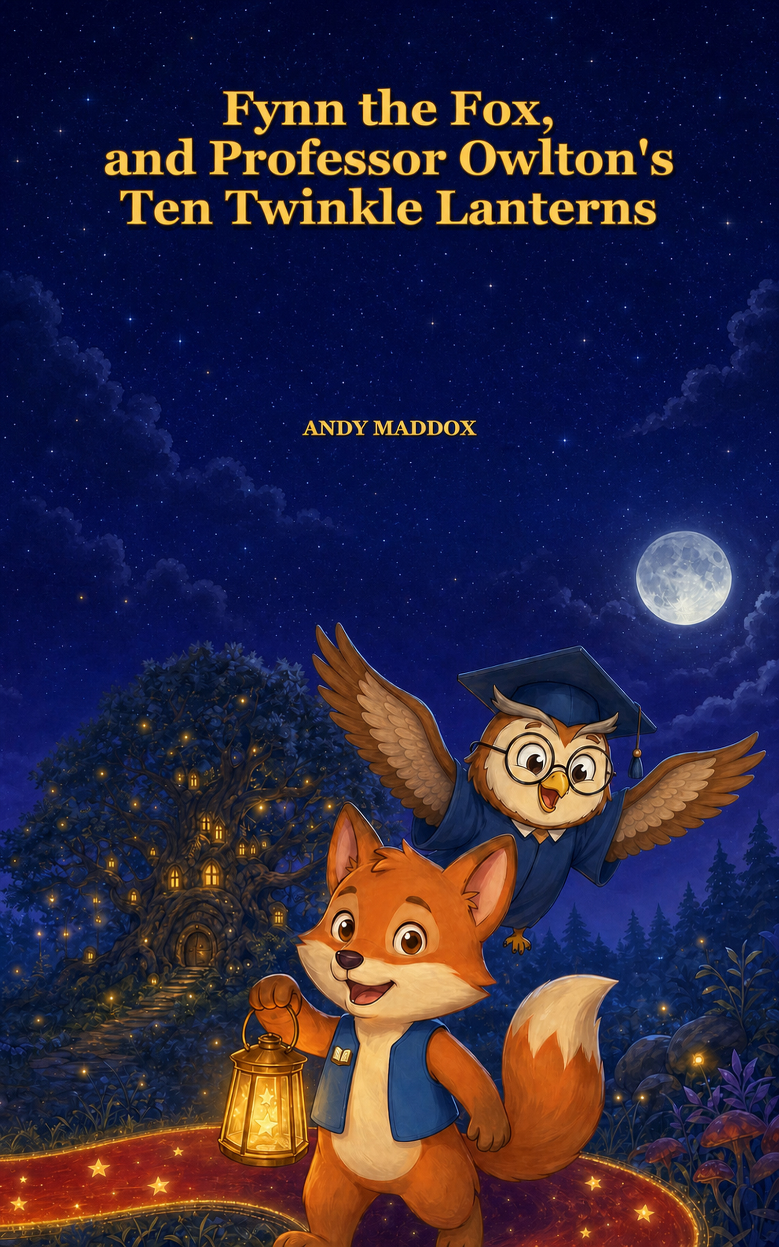 Cover of Fynn the Fox, and Professor Owlton's Ten Twinkle Lanterns